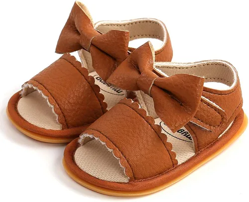 Vista 5 de Timatego Sandalias de verano para bebés y niñas suela suave antideslizante con flores zapatos de vestir para cuna