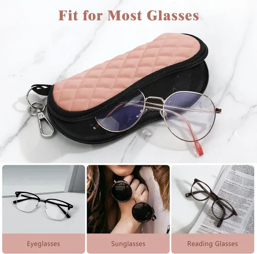 Vista 127 de MoKo - Estuche suave, ultra ligero, de neopreno, para lentes de sol, con cremallera y clip para cinturón