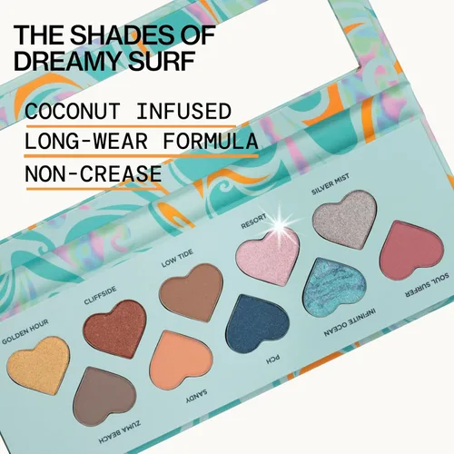 Vista 2 de Pacifica Paleta de sombras de ojos – Sombra de ojos mineral Malibu, tonos neutros mezclables con mate aterciopelado, brillante y metálico, infusión