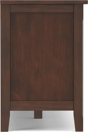 Vista 12 de SIMPLIHOME Warm Shaker - Soporte de TV de madera maciza de 72 pulgadas de Marrón rojizo