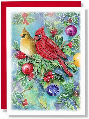 Vista 11 de Tarjeta de Navidad con velas, tarjeta de felicitación de flores de Navidad, para mamá, papá, abuela, amigo, jefe, compañero de trabajo