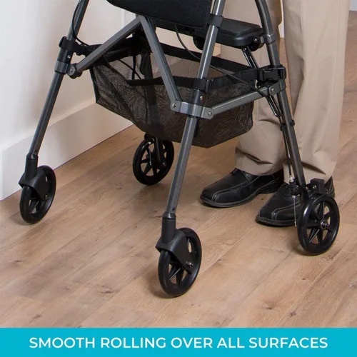 Vista 2 de Stander Ruedas de repuesto de 6 pulgadas, ruedas giratorias de 6 pulgadas para adultos, personas mayores y ancianos, compatibles con Wonder-Walkers