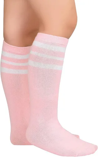 Vista 2 de Durio Calcetines de fútbol para niños, calcetines de fútbol de algodón suave para niños y niñas, calcetines deportivos hasta la rodilla