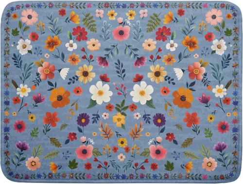 Vista 38 de Alfombrilla de secado de platos para encimera de cocina pequeña absorbente de café de otoño Alfombrilla de secado de microfibra de bosque de otoño
