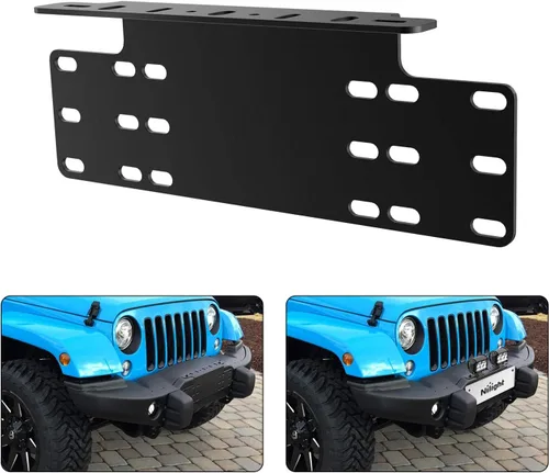Vista 10 de Nilight Soporte de placa frontal para Ford Bronco de 2/4 puertas 2021 2022 2023 2024 2025 Soporte de montaje de placa de matrícula de acero