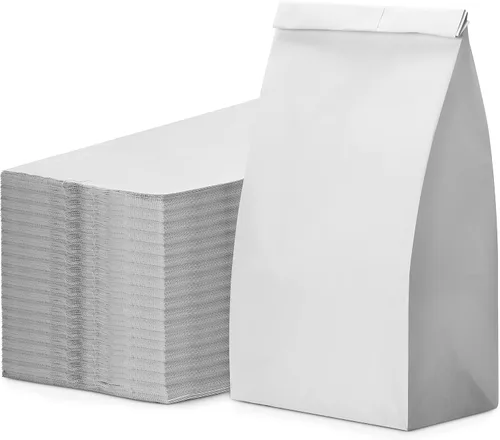 Vista 14 de Culinware Bolsas de papel kraft de 2 libras, bolsas de papel marrón duraderas para aperitivos, sándwich, pasteles, palomitas de maíz, comestibles