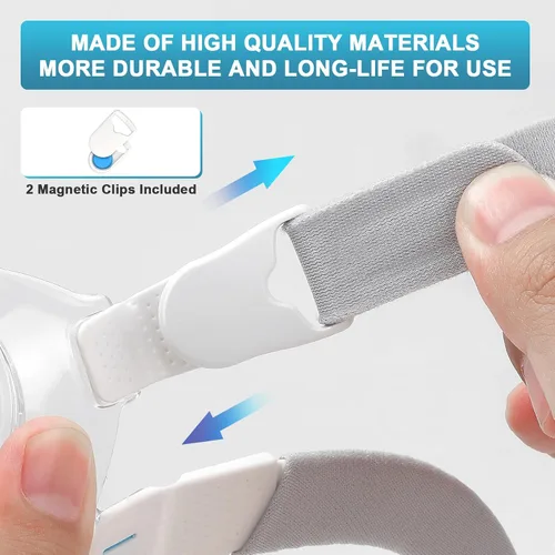 Vista 5 de Protector de cabeza de repuesto para máscara N20 – Suministros de casco compatibles con correa N20 incluidos, 2 clips magnéticos, talla única