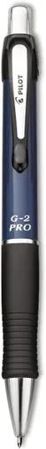 Vista 2 de PILOT G2 Pro Bolígrafo de Gel de Bola Rodante Recargable y Retráctil, Punta Fina, los Colores del Barril Varían, Tinta Negra, Bolígrafo Individual