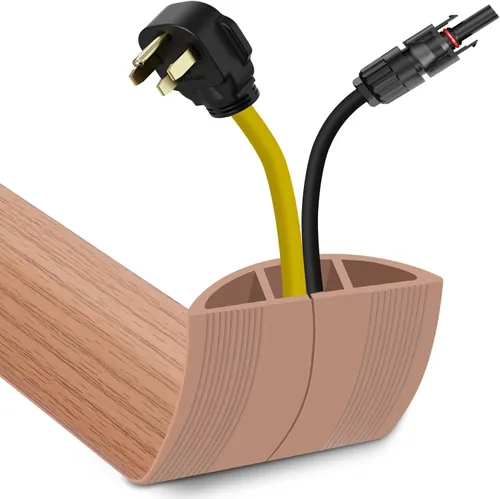 Vista 22 de JAHOMFAI Cubierta para cables de piso 1m de largo, cubiertas para cables en el suelo para proteger los cables y prevenir riesgos de caídas, fácil