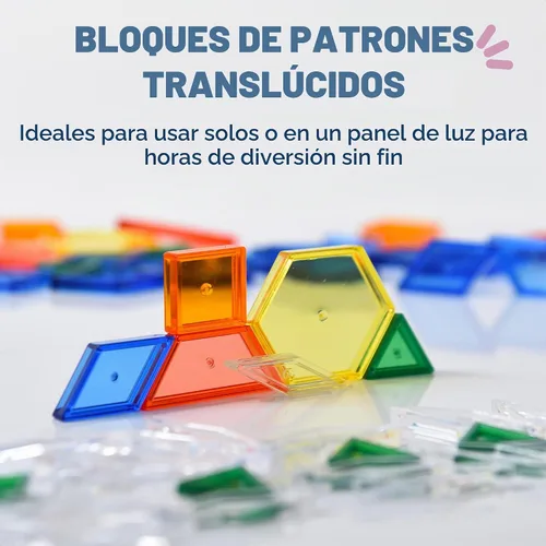 Vista 3 de Bloques translúcidos para diseño Constructive Playthings, set de 147 piezas, EDX-147