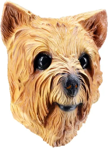Vista 2 de Yorkshire Terrier - Máscara de látex para perro, disfraz de Halloween, multicolor, Multicolorido