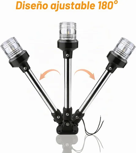 Vista 3 de Marinexplore Luz de Popa - Luces LED Blancas de Ancla y Bimini Top para Pontones y Barcos de Pesca, 3NM, 12-24V, 12