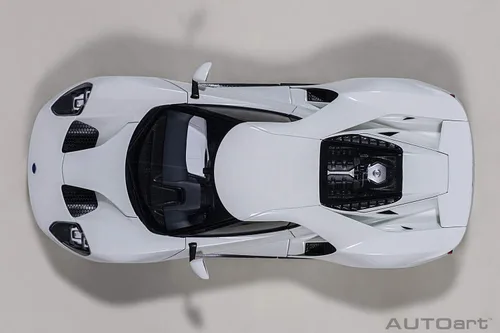 Vista 10 de AUTOart 72941 Ford GT Frozen White 1/18 Model Car 2017