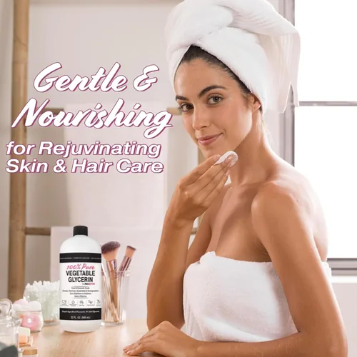 Vista 3 de MAXTITE Glicerina vegetal pura, 1 galón, grado alimenticio natural para cosméticos, piel, cabello, manualidades, cocina y más, de aceites