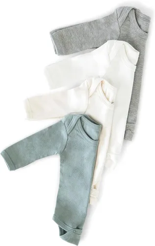 Vista 4 de Laas Body unisex de algodón orgánico, certificado GOTS, bebé, manga larga, una pieza