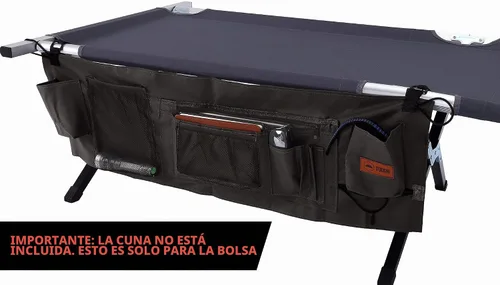 Vista 3 de Cama plegable Tough Outdoors, para campamento militar, ejército, resistente, para dormir, para caza y mochilero, con organizador y bolsa