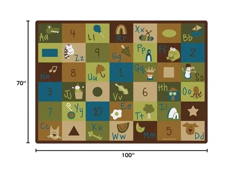 Vista 2 de Carpets for Kids 37700 Bloques de aprendizaje Nature rectángulo de 5 pies 10 pulgadas x 8 pies 4 pulgadas