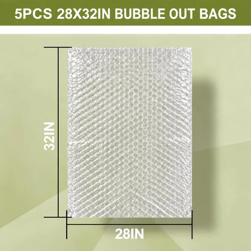 Vista 2 de Bolsas de burbujas High-PQ, Bolsas de burbujas transparentes no autoadhesivas con acolchado de doble pared, ideales para embalaje, envío