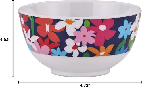 Vista 10 de French Bull Mini cuencos de melamina, juego de 4 piezas, 10 onzas líquidas, tazón pequeño para servir, aperitivos, condimentos, salsa de postre