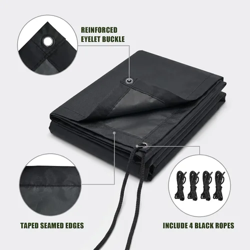Vista 3 de Lona resistente de 0.157 in, impermeable, resistente a los rayos UV, utilizada para exteriores, caza, camping, mochileros, tienda de campaña, lona