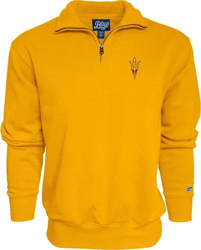 Vista 70 de Blue 84 Sudadera con cremallera de un cuarto para hombre de la NCAA
