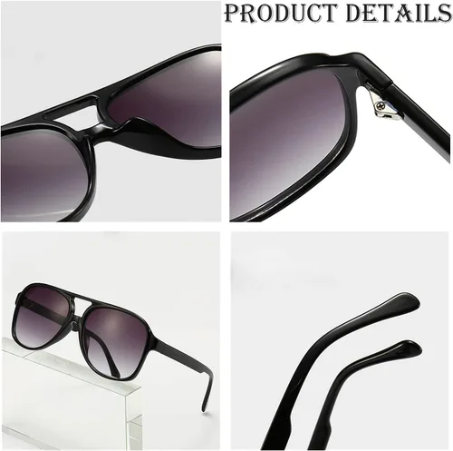 Vista 5 de NIDOVIX Gafas de sol polarizadas clásicas estilo aviador vintage para hombres y mujeres, marco grande, retro, de los años 70