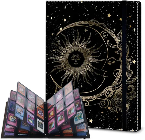 Vista 19 de Rossy Carpeta de tarjetas con 4 bolsillos, carpeta de tarjetas intercambiables, álbum de colección de tarjetas, para 160 tarjetas, carpeta