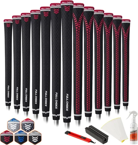 Vista 11 de 13 Pack Golf Grips, Tacky Rubber Club Grips with Raised Plus Texture, Zipper Backline and Low-Taper Design, Standard, Midsize or Jumbo, Grips Only