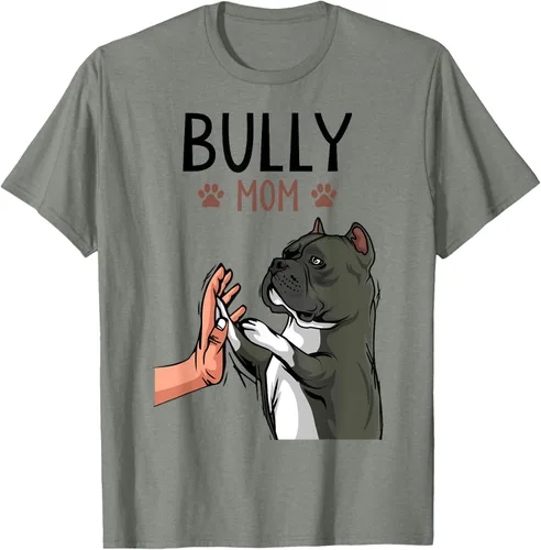 Vista 35 de American Bully Mom Cute Dog Mama Camiseta divertida para mujer, Blanco, S