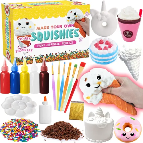 Vista 8 de Insnug Juguetes sensoriales esponjosos, juguete para aliviar el estrés para niñas y niños de 4, 6, 8, 10 años, Kawaii Jumbo DIY Slow Rising Squeeze