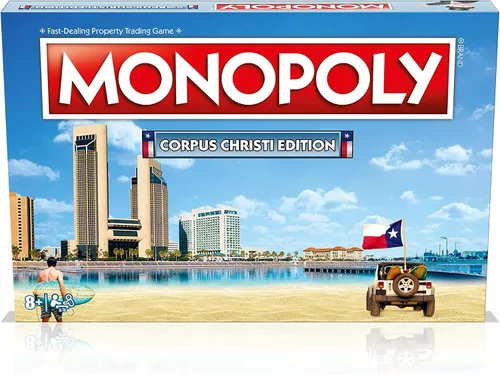 Vista 4 de Juego de mesa Monopoly - Corpus Christi Edition: 2-6 jugadores, juegos de mesa familiares para niños y adultos, juegos de mesa para niños de 8 años