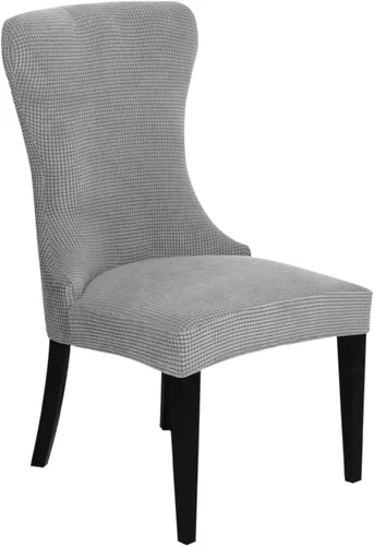 Vista 16 de XMNTG Juego de 1 funda elástica de jacquard para silla con respaldo de ala, fundas reutilizables y lavables para sillas de comedor, para banquetes