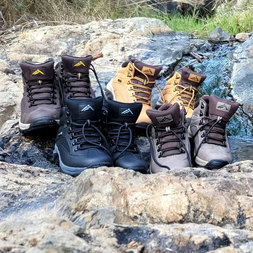 Vista 6 de CC-Los Botas de senderismo impermeables para hombre, ajuste relajado, ligeras, talla 7-14