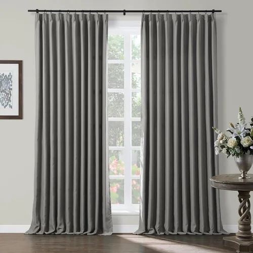 Vista 10 de TWOPAGES Cortinas plisadas opacas de 63 pulgadas de largo para ventanas pequeñas, cortinas opacas con aislamiento térmico para oscurecer