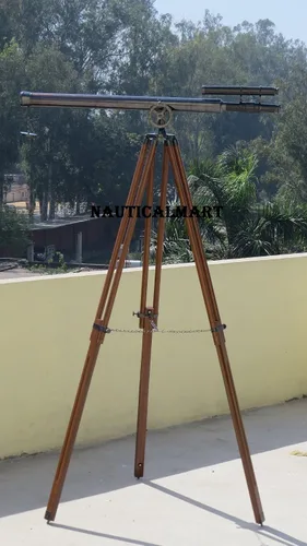Vista 4 de Nauticalmart Telescopio vintage Griffith Astro de doble barril aceitado de 64