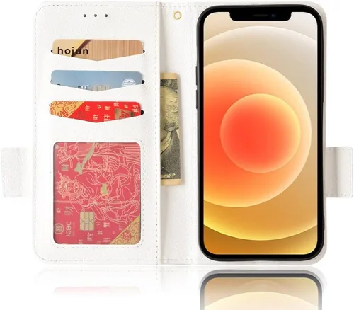 Vista 2 de Funda de cuero para iPhone 11 de 6.1 pulgadas, funda de cuero con 3 ranuras para tarjetas de crédito, función atril con tapa para iPhone 11 de 6.1