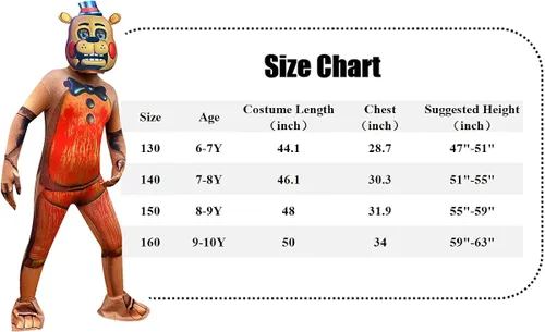 Vista 4 de GirBoKi Disfraz de Halloween para niños, disfraz de oso con máscara