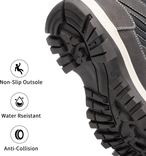 Vista 4 de Botas impermeables para el trabajo de senderismo para mujer, botas tácticas de senderismo para la nieve de invierno, botas de senderismo