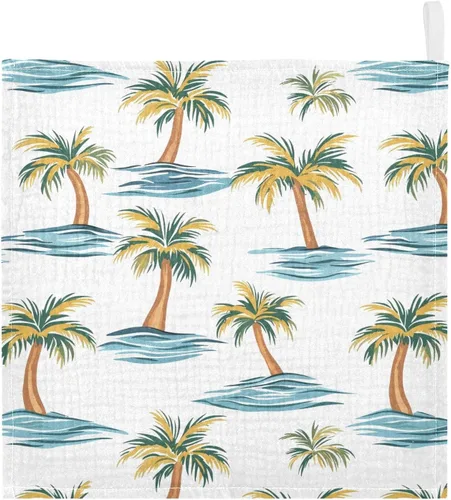 Vista 22 de Toallas de algodón para bebé, toallas de baño unisex para recién nacidos, toallitas naturales para piel delicada, 11.8 x 11.8 pulgadas, paquete de 5