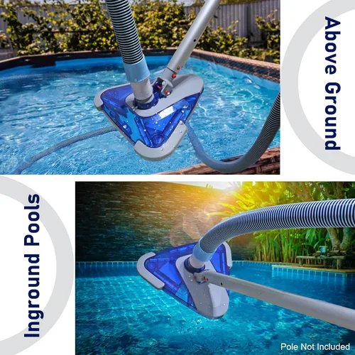 Vista 6 de POOLWHALE Mangueras profesionales de vacío de piscina de 1-1/2 pulgadas x 24 pies con puño giratorio y cabezal de vacío flexible