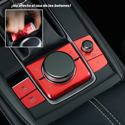 Vista 3 de Para Mazda 3 CX-30 CX-50 Panel De Engranajes Cubierta De Botón - Rojo