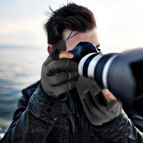 Vista 4 de Palmyth Guantes de pesca de neopreno para hombres y mujeres con 3 dedos sin puntas, flexibles, ideales para fotografía, pesca con mosca, pesca