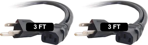 Vista 13 de Cable To Go de alimentación universal, calibre 18, IEC320C13 a NEMA 5-15P 18 AWG Negro