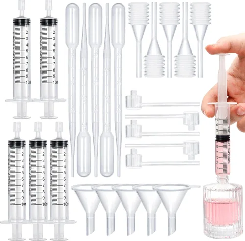 Vista 8 de 10 piezas de kit de herramientas de recarga de perfume, herramientas de transferencia de dispensador de perfume de plástico, juego de herramientas