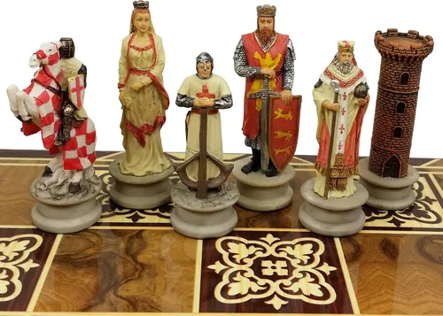 Vista 10 de Juego de ajedrez de las Cruzadas de la época medieval Árabes vs Cristianos - SIN tablero