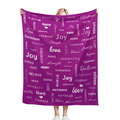 Vista 38 de Manta curativa, manta de regalo para mujeres y hombres, cálido regalo inspirador, manta de forro polar suave con energía positiva, comodidad, amor