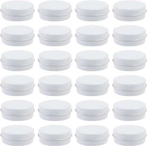 Vista 11 de 24 latas de aluminio vacías con tapas de 1 oz Champagne Gold Champán