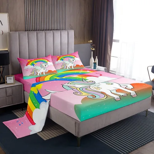 Vista 48 de Erosebridal Juego de sábanas con diseño de gato tamaño individual, sábana encimera Kawaii Garfield para niños y niñas, sábanas con huellas de patas