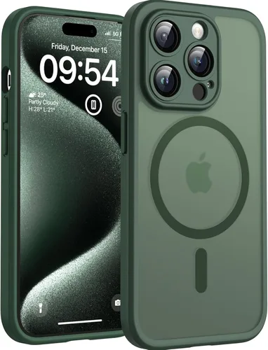 Vista 187 de TOCOL Funda para iPhone 11, compatible con Magsafe, protección completa de cámara, imanes integrados, protección contra caídas, funda translúcida