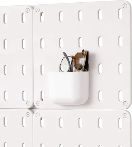 Vista 11 de iDesign Cade - Contenedor organizador modular de plástico sin BPA para colgar, 5.04 x 3.04 x 4 pulgadas, color gris